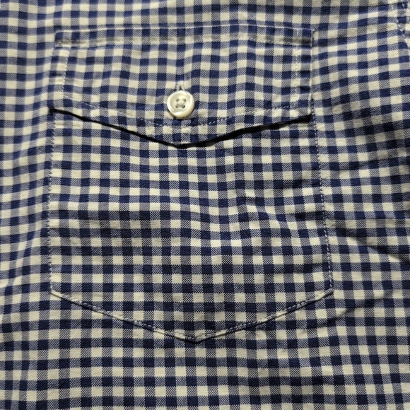J. Crew Blue and White Casual Button Down Shirt with Gingham Pattern - Picture 3 of 7